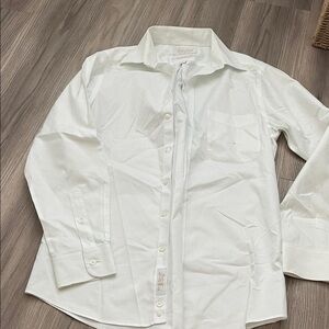 Elegant White Men's Dress Shirt
